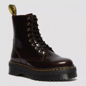 Dr Martens Jadon Arcadia leather platform cherry red burgundy boots